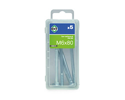 Болт мебельный  6х 80, цинк, прочн. 4.8 DIN 603, (упак/5шт)