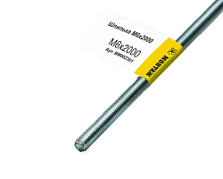 Шпилька резьбовая M6x2000мм, прочн. 4.8,  цинк, МОНТАЖ (с этик./1шт)