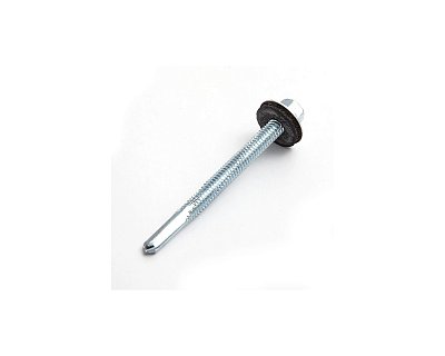 Саморез кровельный с резиновой прокладкой SRW5, 5,5х32, сверло PT5, цинк, ЕКТ (упак/200шт)