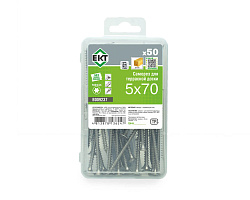 Саморез для террасной доски TORX25 5.0x70, нерж.сталь (упак/50шт)