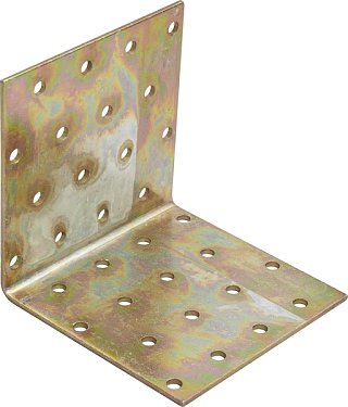 Крепежный уголок 50x50x80/2 KM6, желтый цинк (шт)