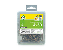 Саморез, желтый цинк 4,0х50 в пласт. контейнере (упак/120шт)