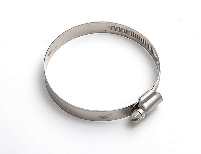 Хомут червячный (80-100 мм), ширина 9 мм, DIN3017-1, НЕРЖ. СТАЛЬ SS201, W2, винт оцинк. (упак/25шт)