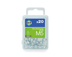 Гайка М5,  цинк, прочн. 6 DIN 934 (упак/20шт) ЕКТ