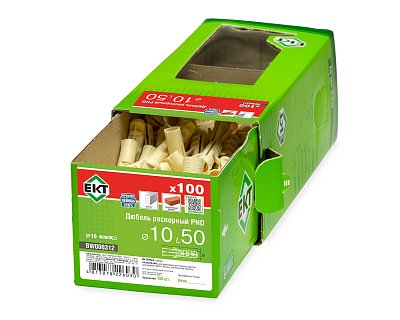 Дюбель распорный PND 10x50, нейлон, ЕКТ (кор. с окном/100шт)