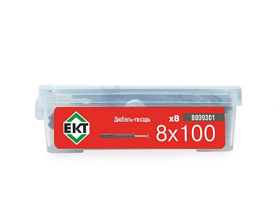 Дюбель-гвоздь GL, 8x100 цилиндр, п/п, ЕКТ (пласт.конт./8шт)