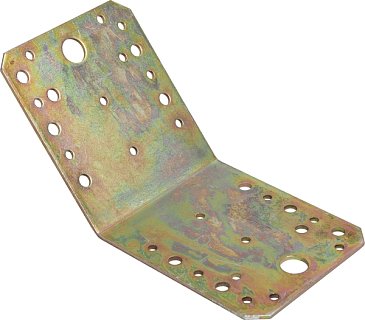 Крепежный уголок под 135 градусов 105x105x90/2,5 KUS4, желтый цинк (шт)