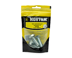 Болт с шестигр. головкой М12х35/35, DIN933/ГОСТ 7798-70,кл.5.8,цинк МОНТАЖ (пакет/4шт)