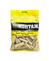 Шкант мебельный 6x30мм деревянный  (пакет/50шт) МОНТАЖ