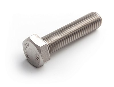 Болт с шестигранной головкой M24х120, DIN933, НЕРЖ. СТАЛЬ A5 (упак/40шт)