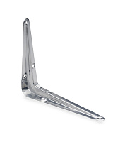 Кронштейн стальной с ребром жесткости, серебро 125x150мм (упак/40шт)