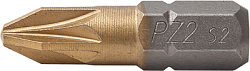 Насадка крестообразная PZ2х25мм 1/4" S2 TiN GERAL (упак/10шт)