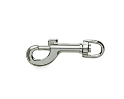 Карабин 16x80, с вертлюгом, никелированная сталь, ЕКТ (с этик./1шт)