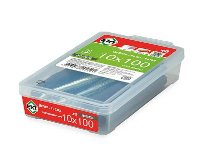 Дюбель-гвоздь GL, 10x100 потай, п/п, ЕКТ (пласт.конт./6шт)