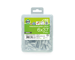 Универсальный дюбель с бортом UKD  6x37, НЕЙЛОН, в пласт. контейнере (упак/150шт) ЕКТ