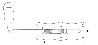 Задвижка воротная пружинная 130x53 Z-130 (шт)