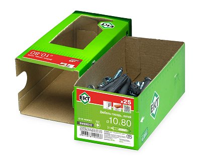 Дюбель-гвоздь GL, 10x80 потай, п/п, ЕКТ (кор. с окном/25шт)
