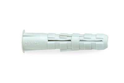 Дюбель распорный 12х60 KSD S с бортом, НЕЙЛОН KEW (упак/100шт)