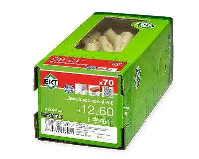 Дюбель распорный PND 12x60, нейлон, ЕКТ (кор. с окном/70шт)