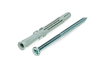 Рамный дюбель, шуруп с потайной гол. Pz T88/V 10x115, НЕЙЛОН ELEMATIC (упак/50шт)
