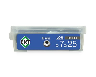 Шайба для поликарбоната, 7x25, черная, ЕКТ (пласт.конт./25шт)