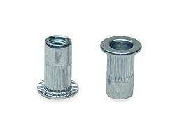 Заклепка резьб. M6x15.5/0530, ст.,оцинк.,цил.борт,насечка на теле (упак/150шт)