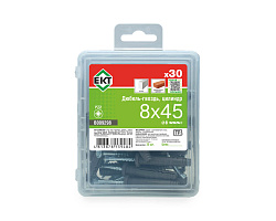 Дюбель-гвоздь GL, 8x45 цилиндр, п/п, ЕКТ (пласт.конт./30шт)