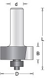 Фреза пазовая  31.7X50X12.7мм, подшипник, хвостовик 8мм, HITACHI (шт)