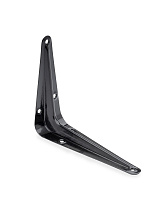 Кронштейн стальной с ребром жесткости, черный 100x125мм (упак/100шт)