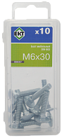 Болт мебельный  6х 30, цинк, прочн. 4.8 DIN 603, (упак/10шт)