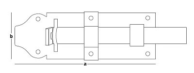 Задвижка фиксируемая с плоской щеколдой 180x60x5 ZFPC-180 (шт)