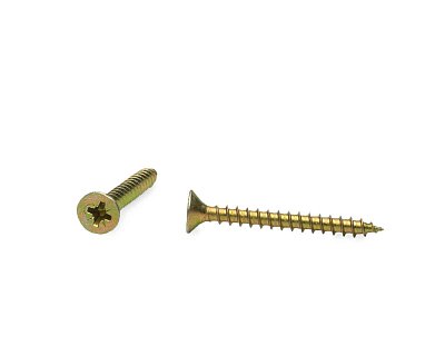 Саморез универсальный 4.5x40, желтый цинк, дой-пак M, МОНТАЖ (пакет/180шт)