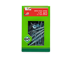 Дюбель-гвоздь GL, 10x80 цилиндр, п/п, ЕКТ (кор. с окном/25шт)