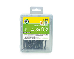 Саморез по ГК, крупный шаг 4,8х102 в пласт. контейнере (упак/30шт)