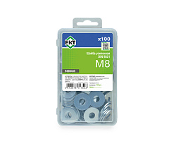 Шайба М 8 усиленная, цинк, прочн.4,8 DIN9021 в пласт. контейнере (упак/100шт)