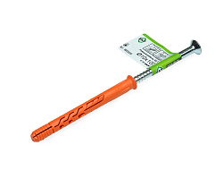 Рамный дюбель с шурупом RD-X 10x100 потай, НЕЙЛОН, ЕКТ (с этик./1шт)