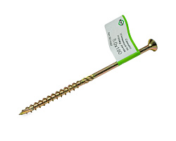 Саморез конструкционный по дереву TORX40 8.0x180, потай, желт. цинк (с этик./1шт)