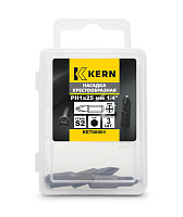 Насадка крестообразная PH1х25мм 1/4" S2 в боксе KERN (упак/3шт)