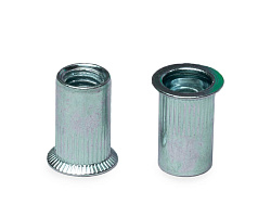 Заклепка резьб. M8x18.5/2045, ст.,оцинк.,потайн.борт,насечка на теле и борт. (упак/100шт)