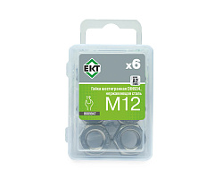 Гайка шестигранная М12, DIN934, НЕРЖ. СТАЛЬ, ЕКТ (упак/6шт)