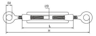 Талреп (кольцо-кольцо) М10, DIN1480 (упак/100шт)