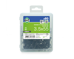 Саморез по ГК, частый шаг 3,5х55 в пласт. контейнере (упак/80шт)