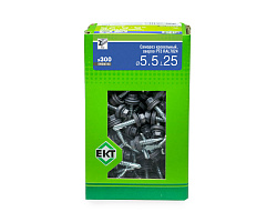 Саморез кровельный с резин. прокл. 5.5x25, сверло PT3, RAL7024, в коробке с окном, ЕКТ (упак/250шт)