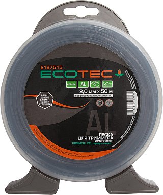 Леска для триммера семиугольная, армированная алюм., 2.0мм, L=50M, ECOTEC (шт)