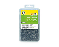 Гвоздь строительный 1,2х25 в пласт. контейнере (упак/0,15кг)