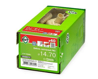 Дюбель распорный PND 14x70, нейлон, ЕКТ (кор. с окном/40шт)