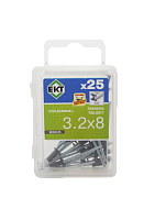 Заклепка    3.2х8, алюминий/сталь, RAL8017 (темно-коричневый) (упак/25шт)