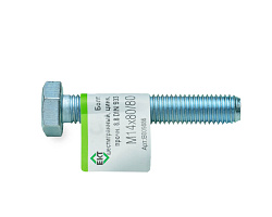 Болт с шестигранной головкой М14х80/80, DIN933 (ГОСТ 7798-70), прочн.8.8,цинк, ЕКТ (с этик./1шт)
