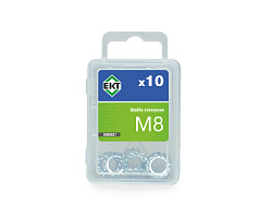 Шайба стопорная M8, с наружными зубьями, DIN6798A, цинк (упак/10шт)