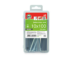 Дюбель-гвоздь GL, 10x100 потай, п/п, ЕКТ (пласт.конт./6шт)